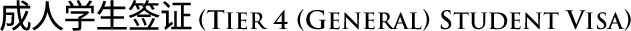 Tier 4 - Student{Adult} Visa