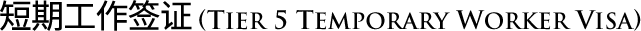 tier 5 - temporary worker visa